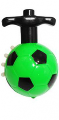 Green Flashing Football Peg-Top Spinning Children's Toy RRP 2.99 CLEARANCE XL 1.99